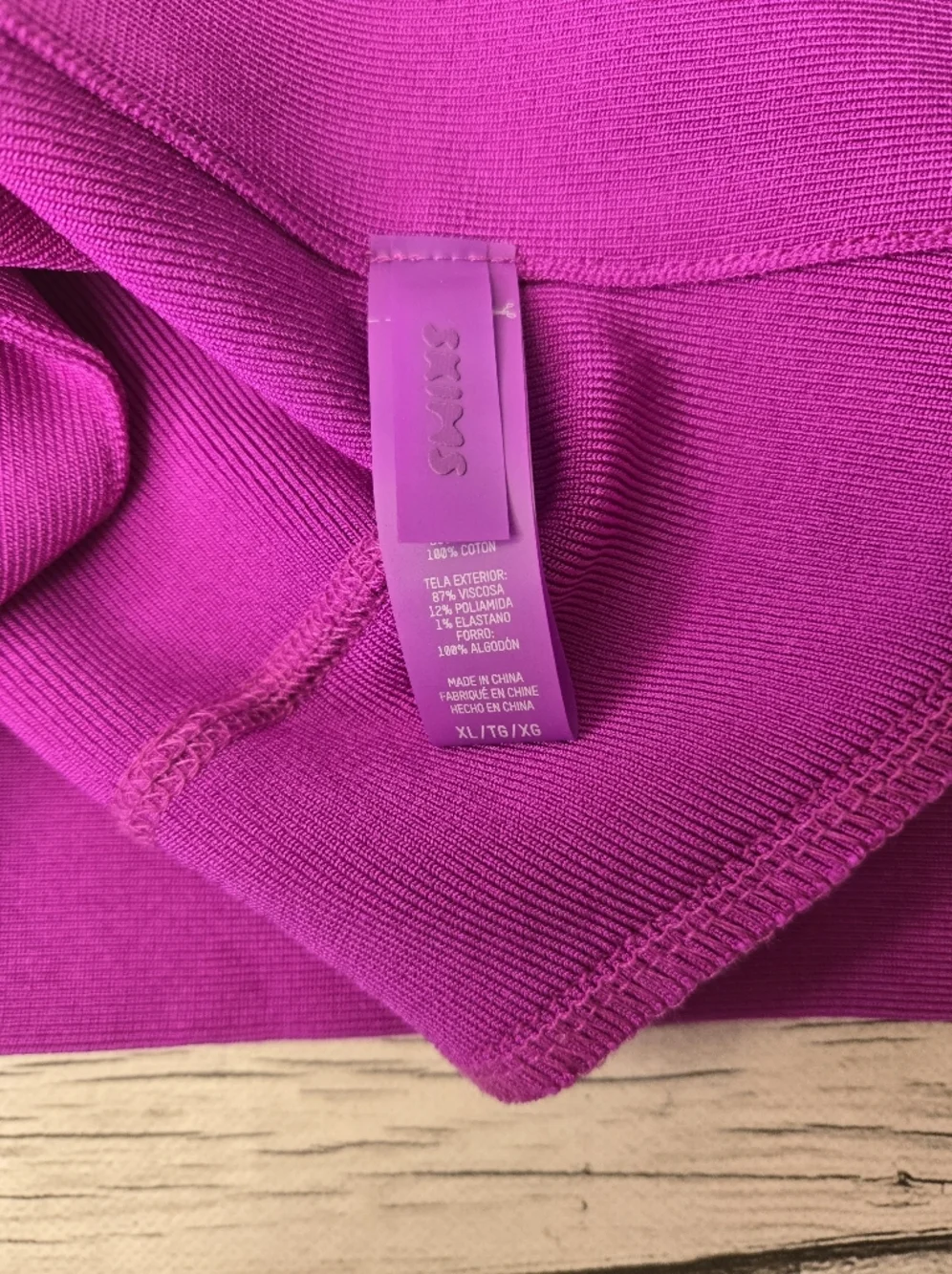 SKIMS Knit Swim Cheeky Bikini Bottom size XL Magenta Pink